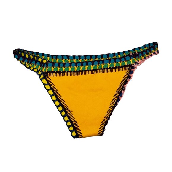 Kiini Crochet Yellow Bikini Bottoms Size Medium - Picture 4 of 12